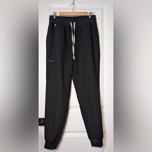 Figs Women’s High Waisted Zamora Jogger Scrub Pants Black Size Large Tall